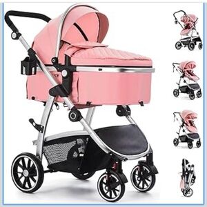Baby Stroller, 2-in-1 Reversible Toddler Seat with Bassinet Mode foldablenewborn